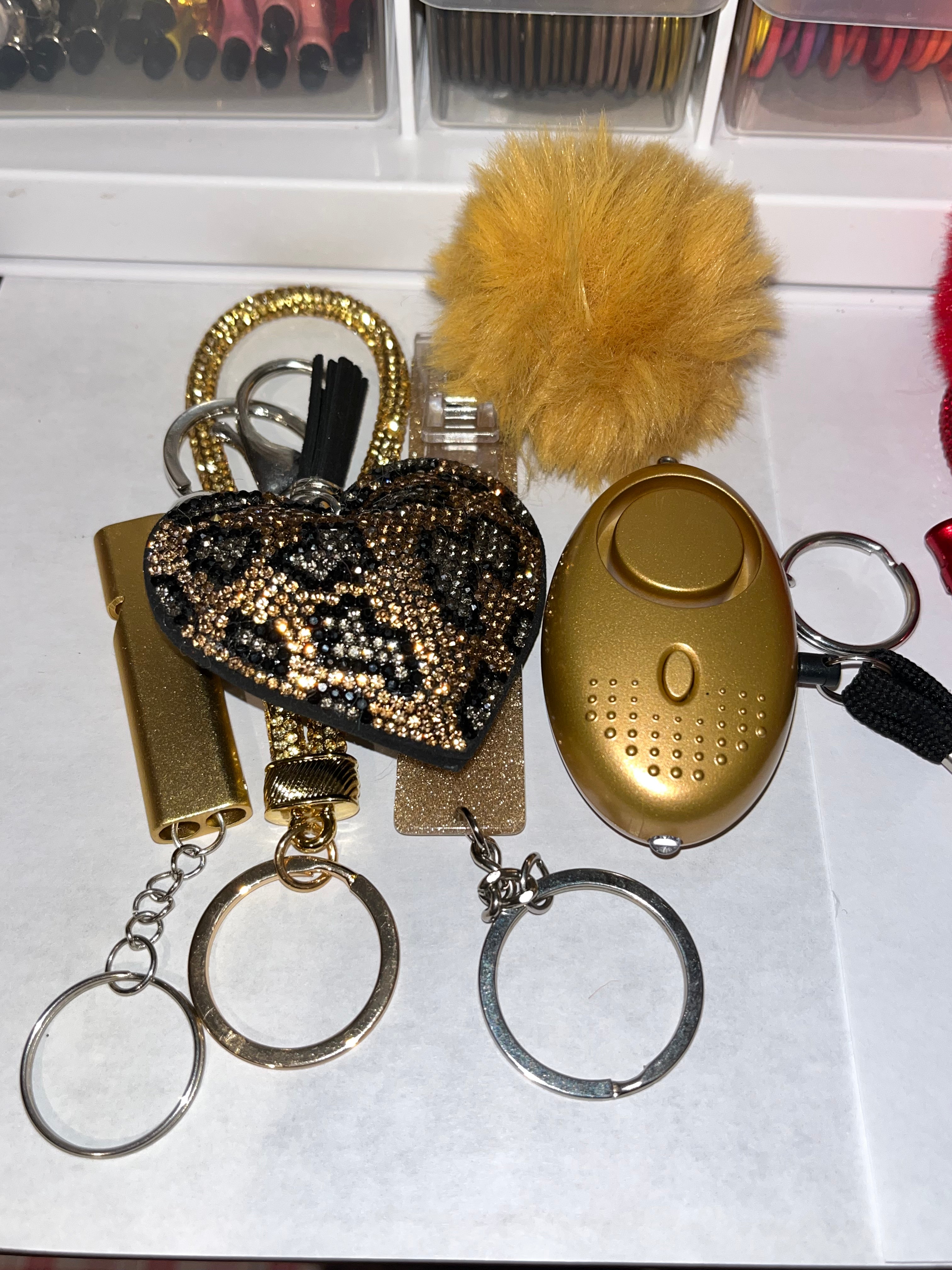Gold Keychain Set